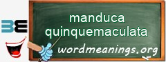 WordMeaning blackboard for manduca quinquemaculata